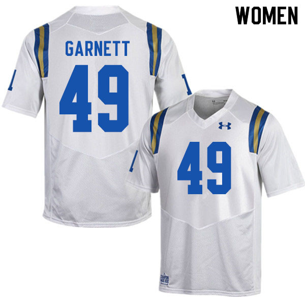 Women #49 Jonny Garnett UCLA Bruins College Football Jerseys Sale-White